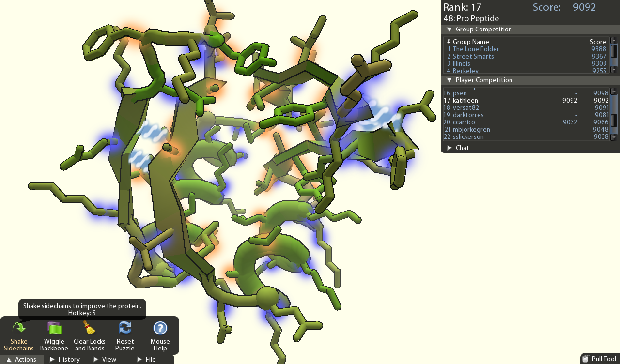 Foldit Protein - folded