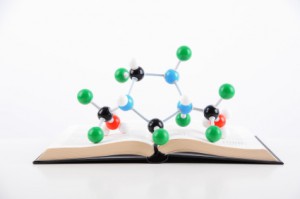 ball-and-stick model of a molecule