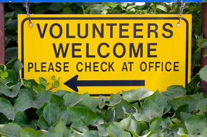 Volunteering sign