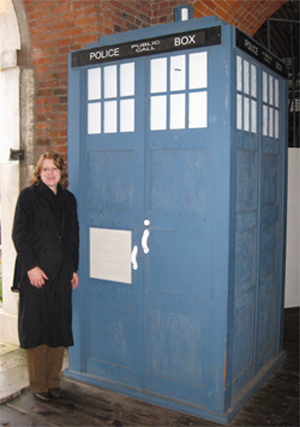 TARDIS The author in front of the TARDIS