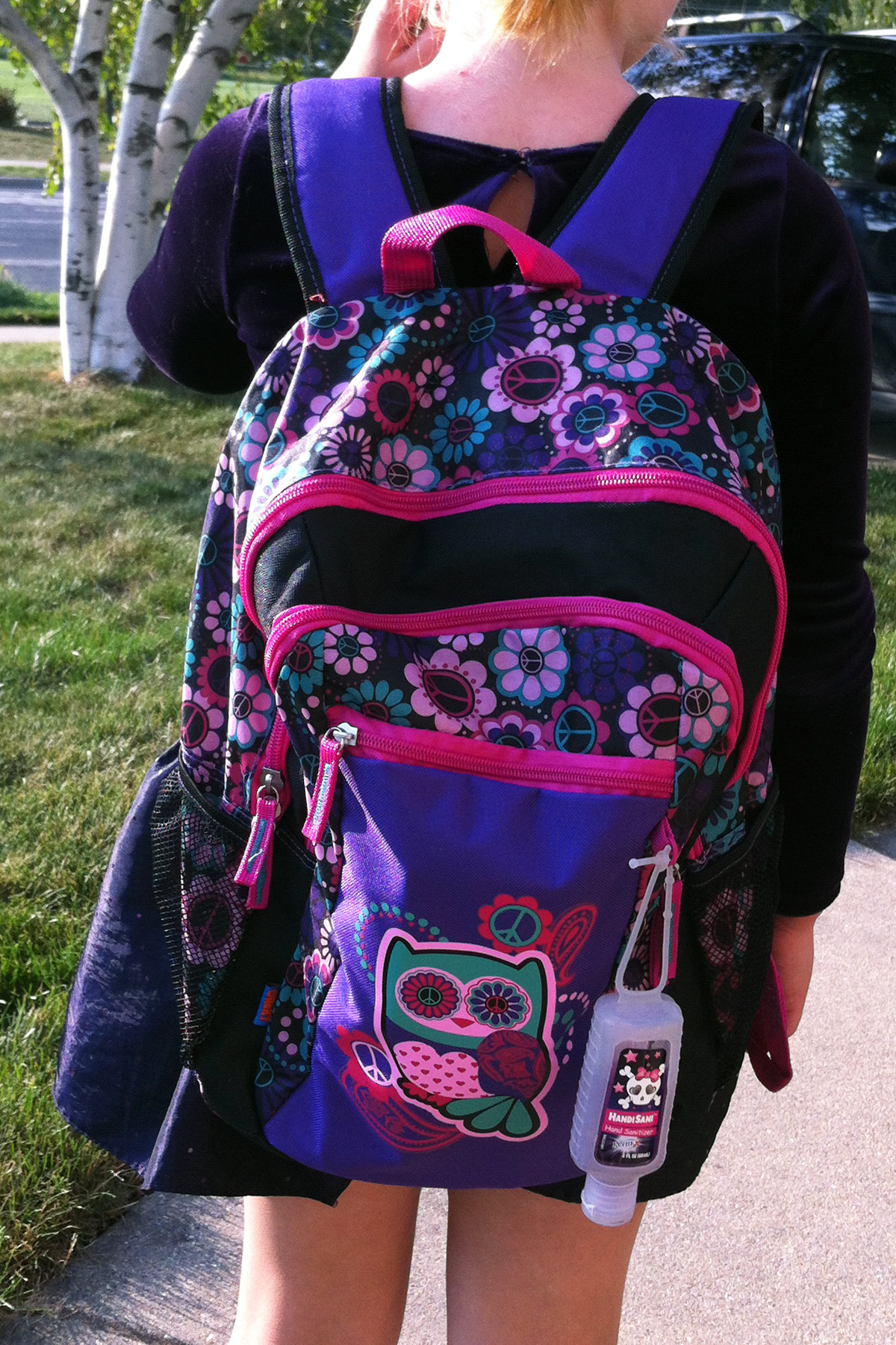 Image result for children with hand sanitizers backpack