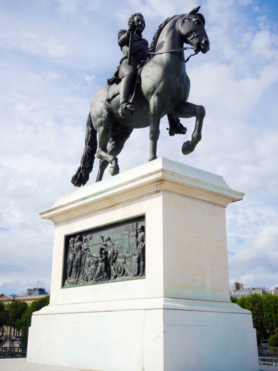 Statue of King Henry IV at Pont Neuf in Paris