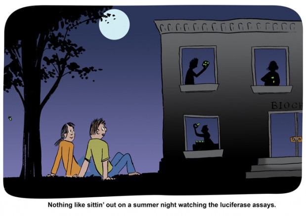 Friday Cartoon Post: Do You See the Assays Glowing? - Promega Connections
