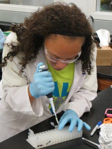 One of the students who attended the inaugural Camp Biotech for 9th and 10th graders at the BTC Institute. 