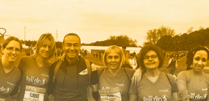 The Promega France Courir Pour Elles team (left to right): Emeline, Florence, Emmanuel, Sylvia, Veronique and Françoise.