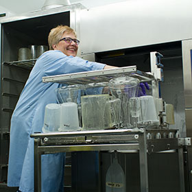 Washing lab glassware is a real starting point for a career in science.