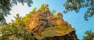 A site of ancient Indian petroglyphs and amazing WI geology.