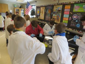 Swallow School students making E. coli glow in the dark!