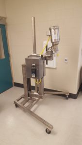 The custom mixing stand that Travis designed and built for Promega Lab Support Services group.