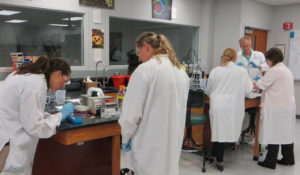 From left, Amanda Shipley (Kromrey MS), Sherry Jacobsen (Kromrey MS), Amy Reimer (Core Knowledge Charter School), Peter Kritsch (Oregon HS) and Kristen Hraban (UW-Stevens Point Teacher in Training). 