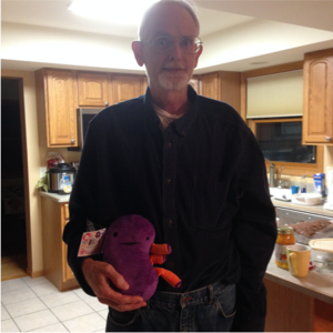 Jim Stevens with his “new kidney.”