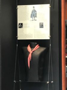 Museum display of a cravat.