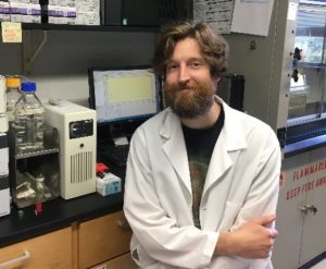 Jon Dean in his laboratory at the University of Michigan.