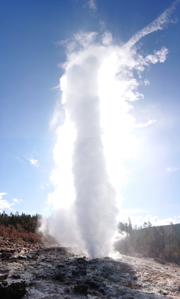 Steamboat Geyser erupting