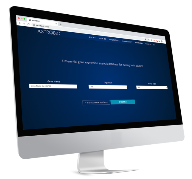 AstroBio database for differential gene expression