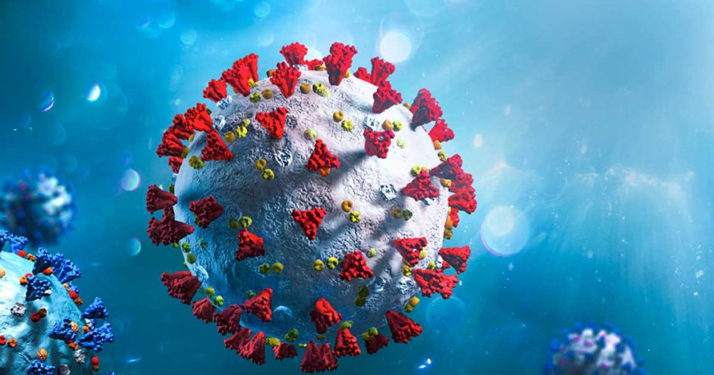 Artists 3D rendering of SARS-CoV-2. One lab group is trying to develop a universal coronavirus vaccine.